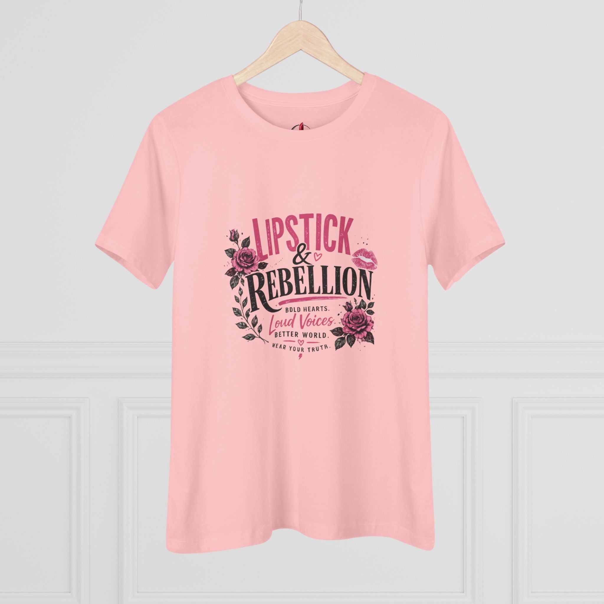 Lipstick & Rebellion Tee - Feminist Protest Graphic Cotton Shirt