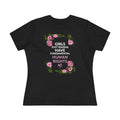 Women's Tee - "Girls Just Wanna Have Fundamental Human Rights" Floral Feminist T-Shirt