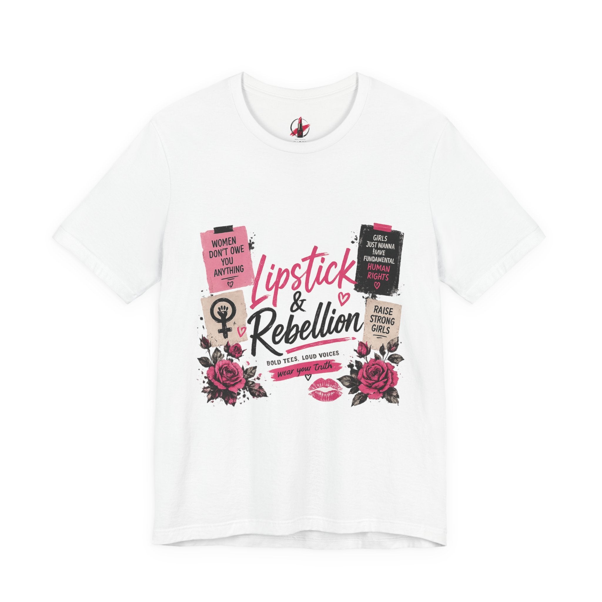 Lipstick & Rebellion Tee – Feminist Protest Graphic Shirt