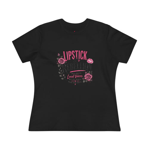 Lipstick & Rebellion Tee - Feminist Protest Graphic Cotton Shirt