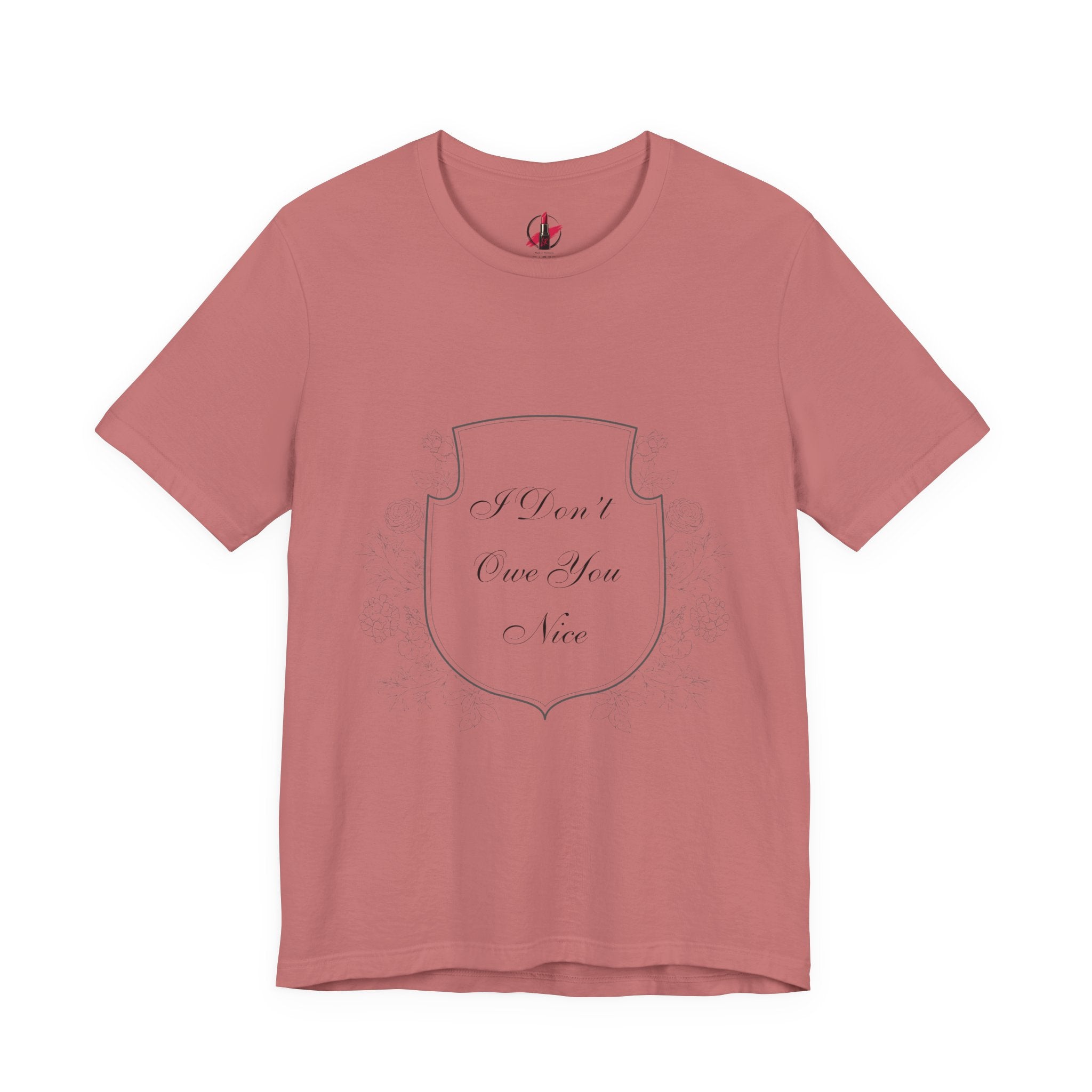 T‑Shirt — 'I Don't Owe You Nice' Vintage Script Tee