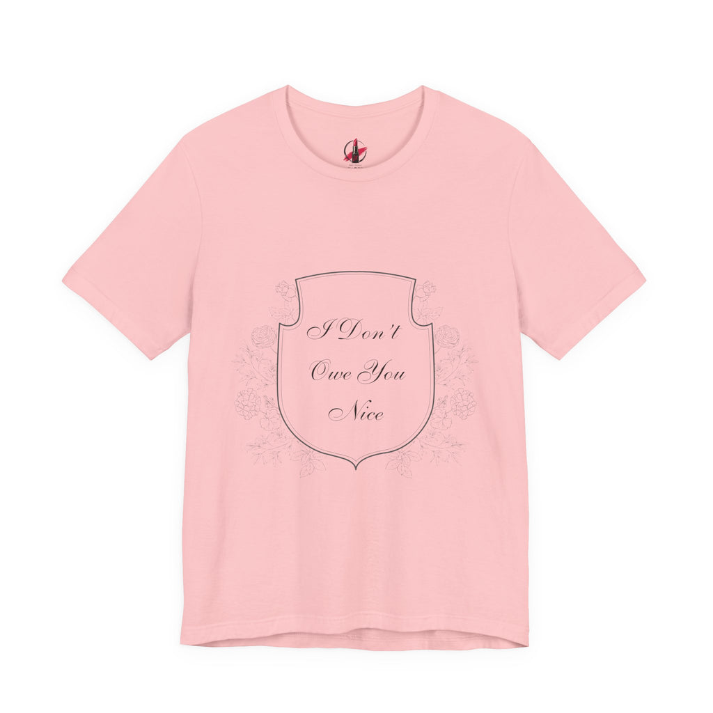 T‑Shirt — 'I Don't Owe You Nice' Vintage Script Tee